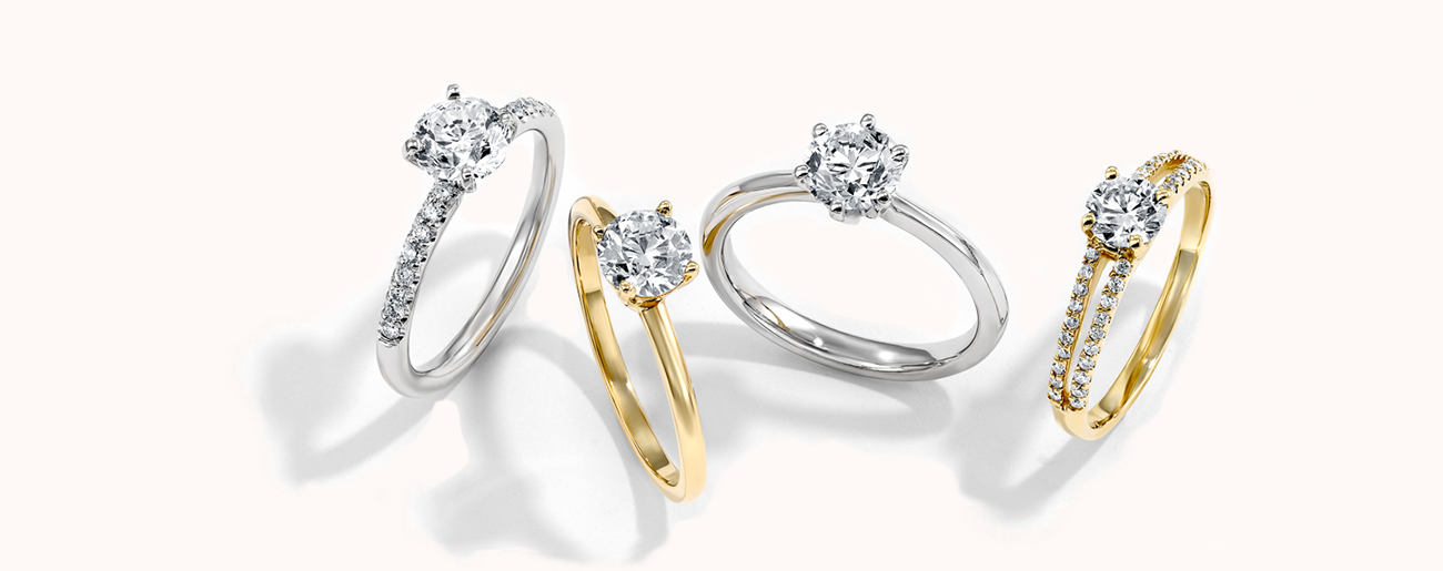 помолвочное кольцо с бриллиантом купить