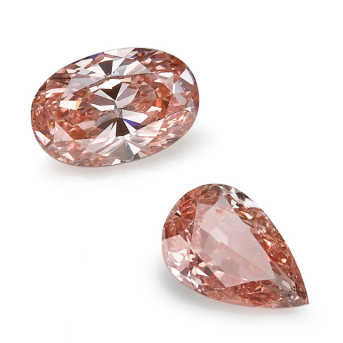 יהלומים וורודים מלוטשים ליטוש אובל וליטוש טיפה