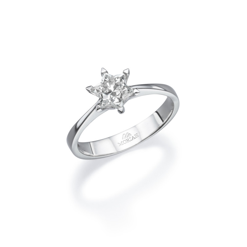 Star Of David Engagement Ring, Diamond & Gold